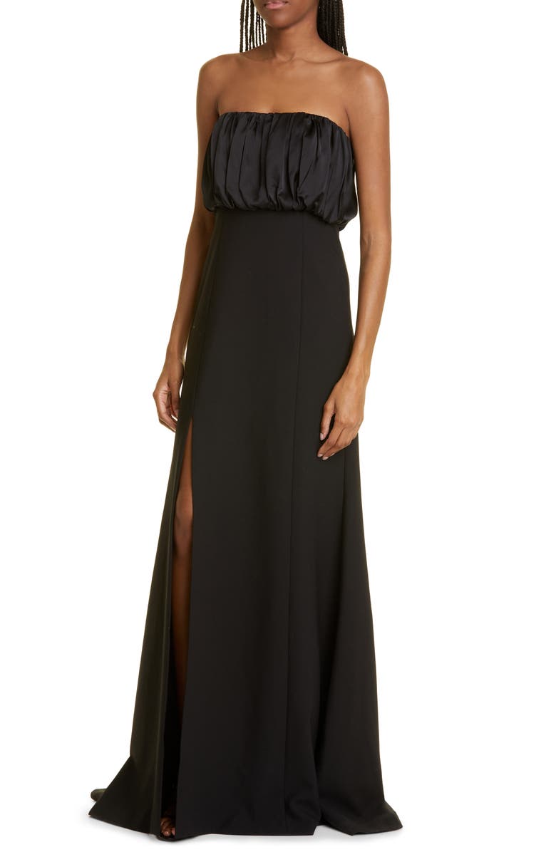 Cinq à Sept Laurence Strapless Gown, Alternate, color, Black