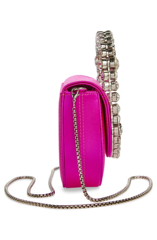 L'alingi Mini Lily Satin Clutch In Hot Pink