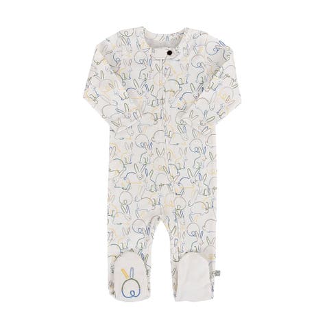 Organic Zip- up Footie | Bunnies (baby)
