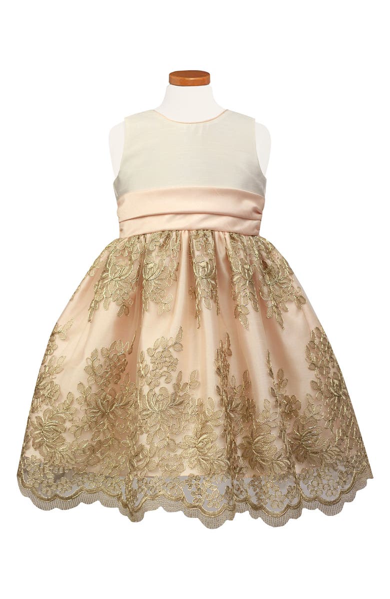 Sorbet Floral Embroidered Party Dress, Main, color,