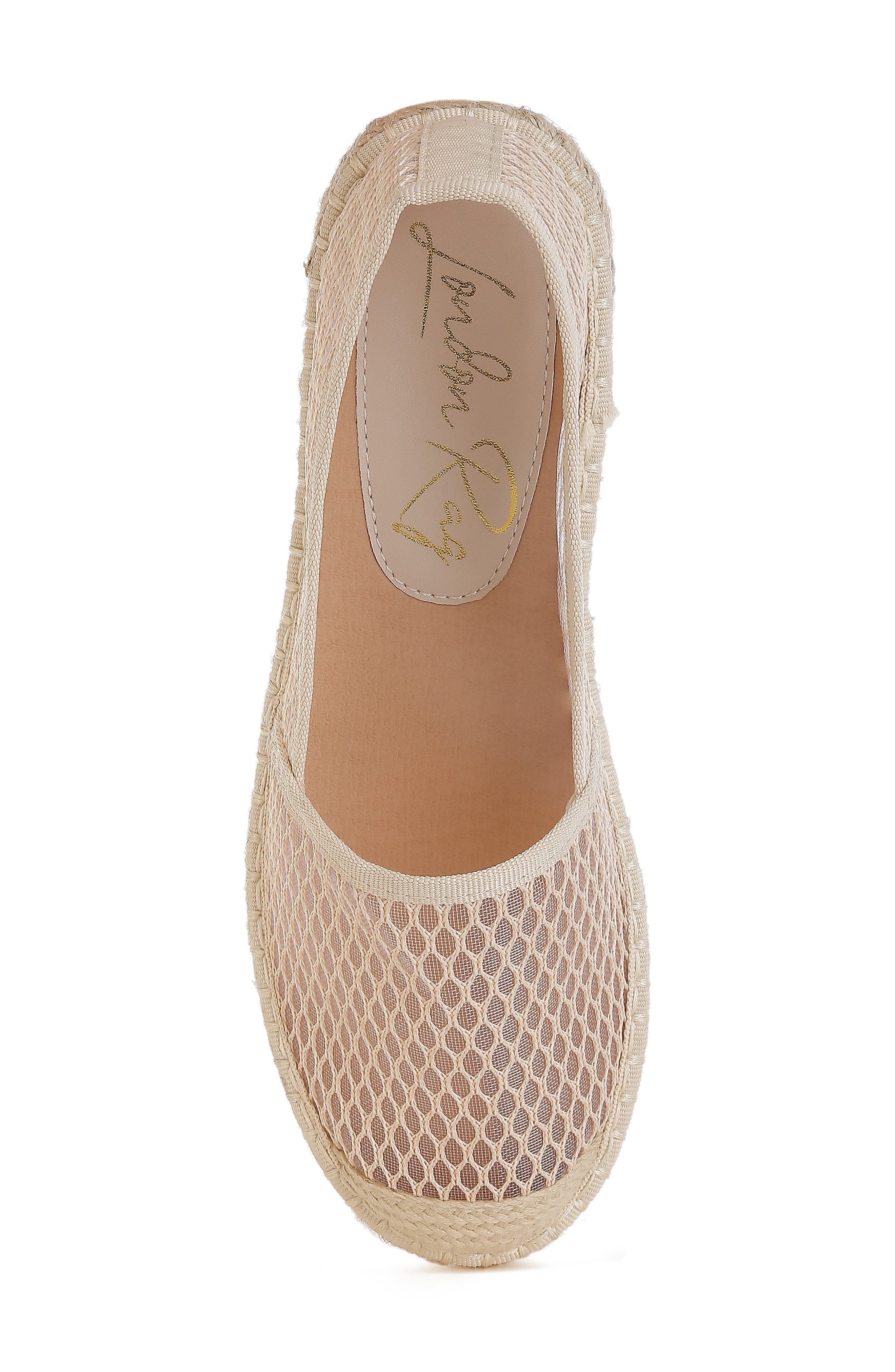 Manara Mesh Espadrille Flat, Alternate, color, BEIGE