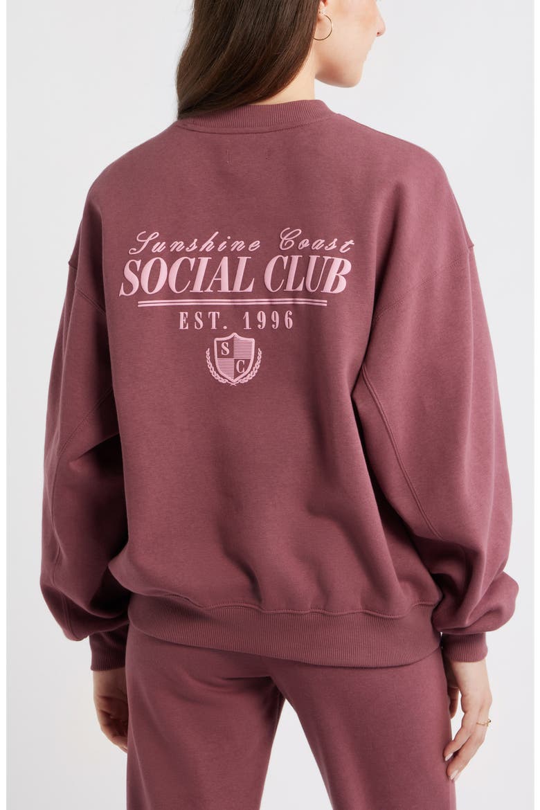 Graphic Sweatshirt, Main, color, BURGUNDY SOCIAL CLUB