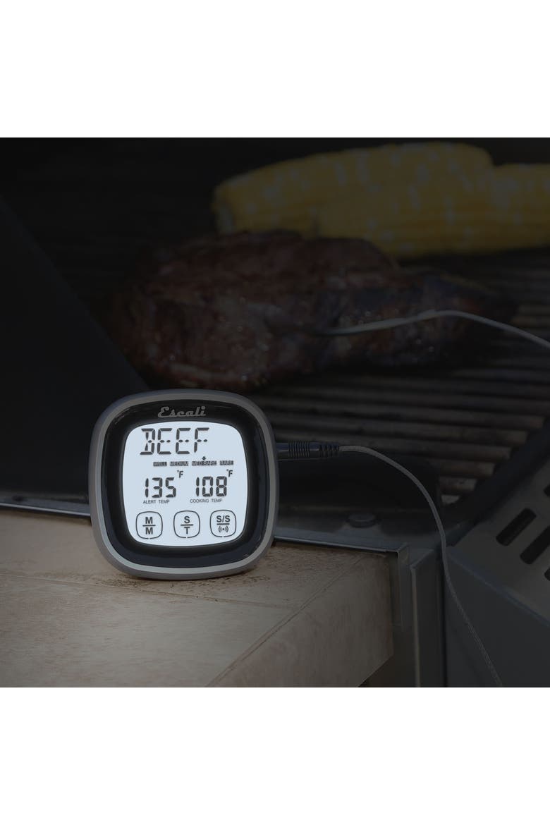 Touch Screen Thermometer and Timer, Alternate, color, Black