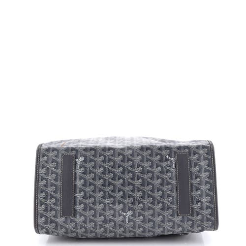 Pre-owned Goyard Goyard Saint Leger Briefcase Backpack Coated Canvas In Gray