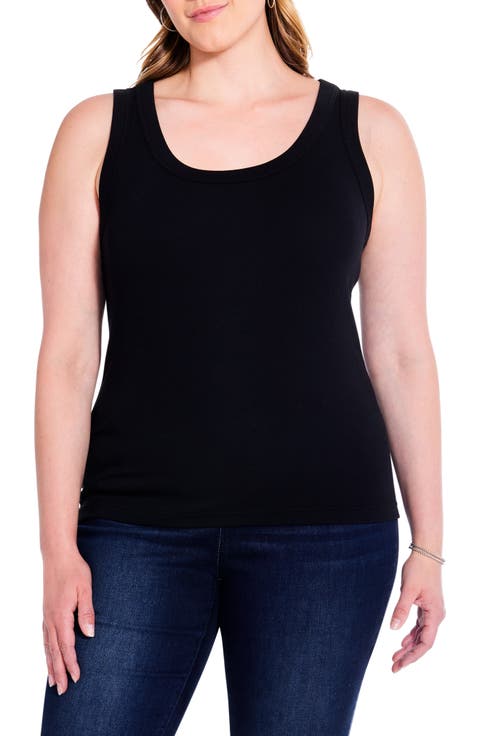 Perfect Rib Scoop Neck Knit Tank Top (Plus Size)