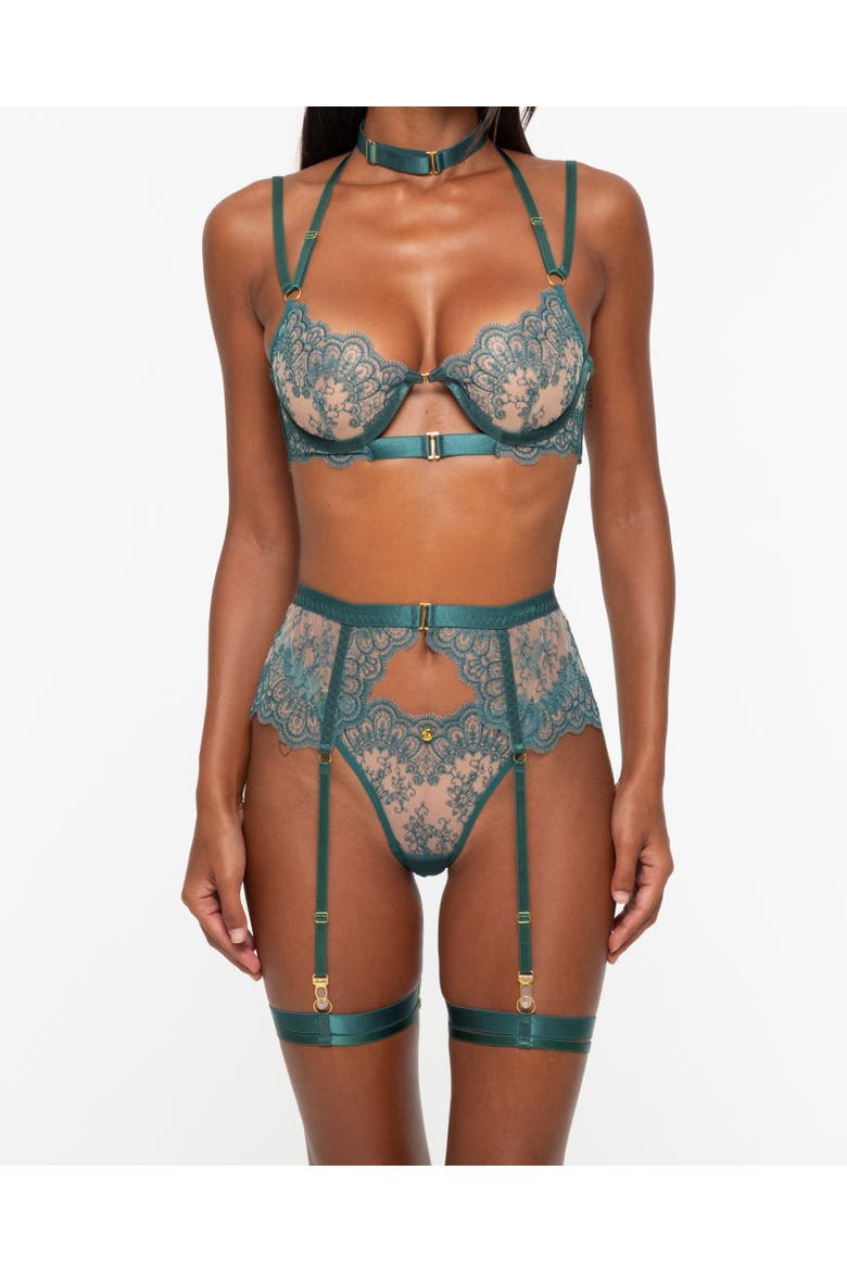 Nocturna Lingerie Set, Main, color, Green