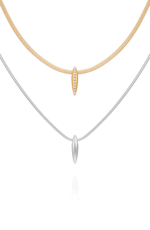 Set of 2 Layered Necklaces