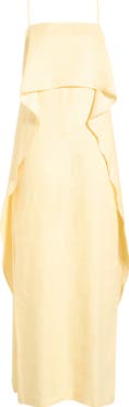 STAUD Valencia Linen Maxi Dress