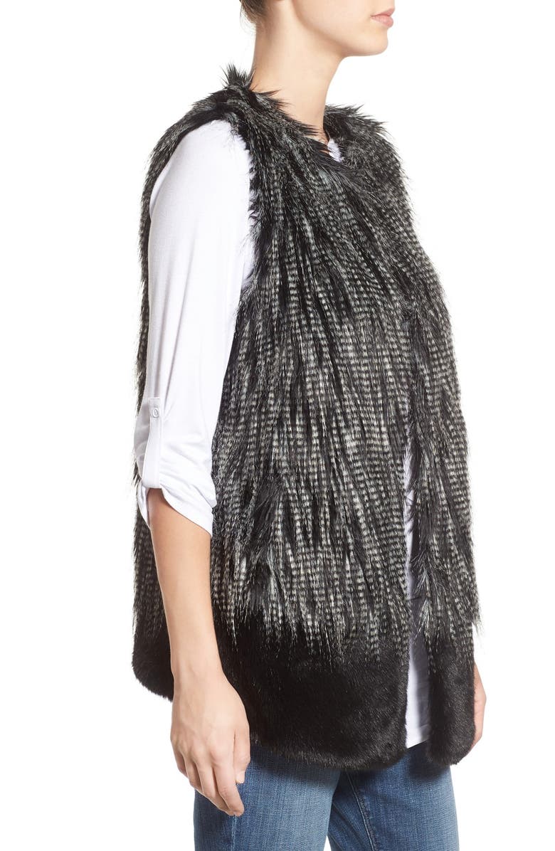Parkhurst Two-Tone Faux Fur Vest, Alternate, color, 