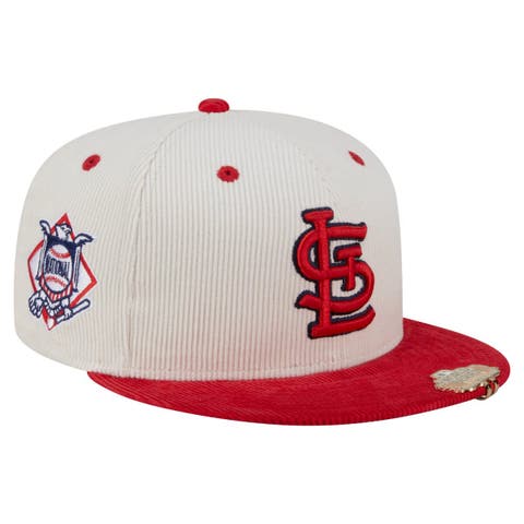 Men's New Era Cream/Red St. Louis Cardinals Two-Tone Corduroy 59FIFTY Fitted Hat