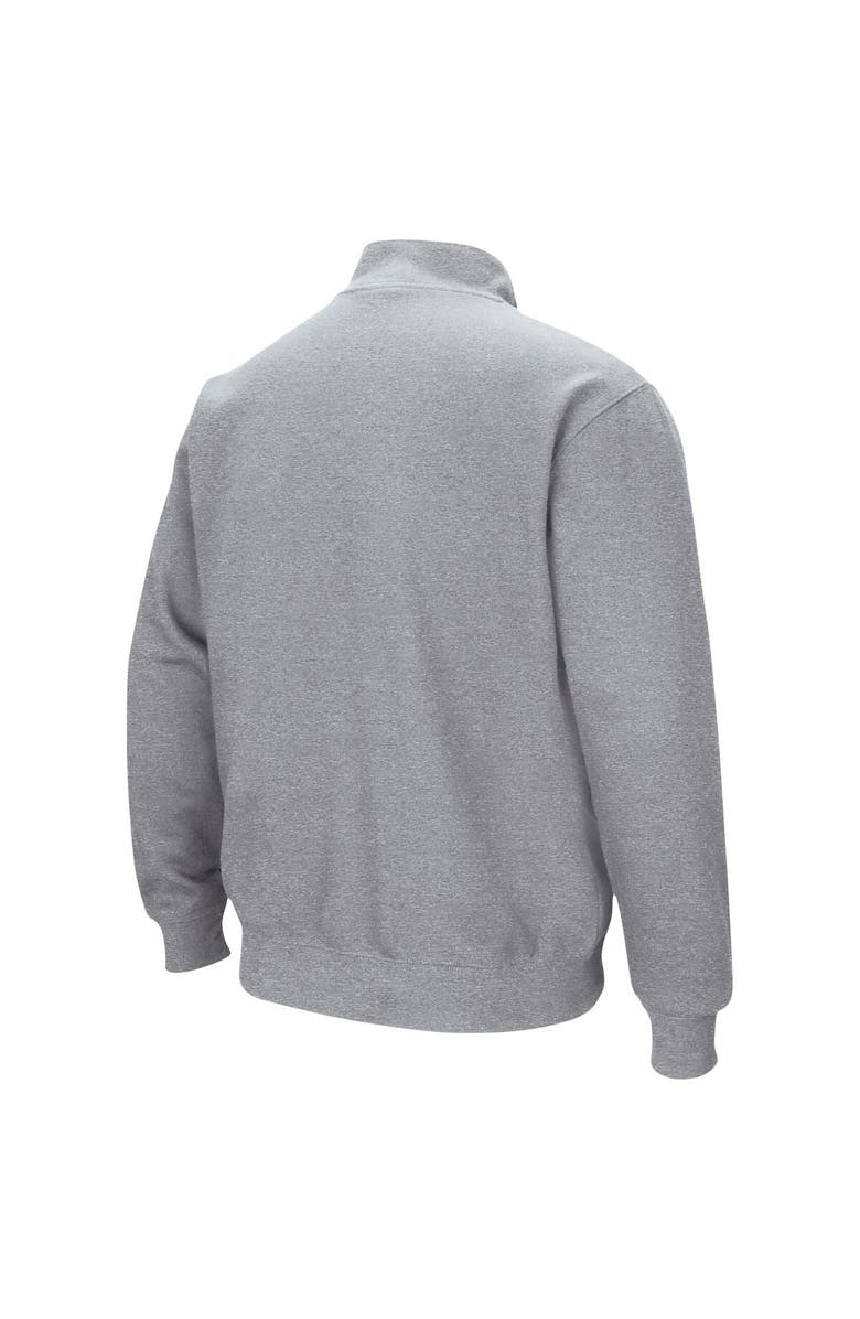 COLOSSEUM Men's Colosseum Heathered Gray Syracuse Orange Tortugas Team Logo Quarter-Zip Jacket, Alternate, color, Heather Gray