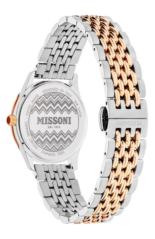 Missoni Women's Zigzag Lover Ip Two Tone Gold Stainless Steel Bracelet Watch In Two Tone