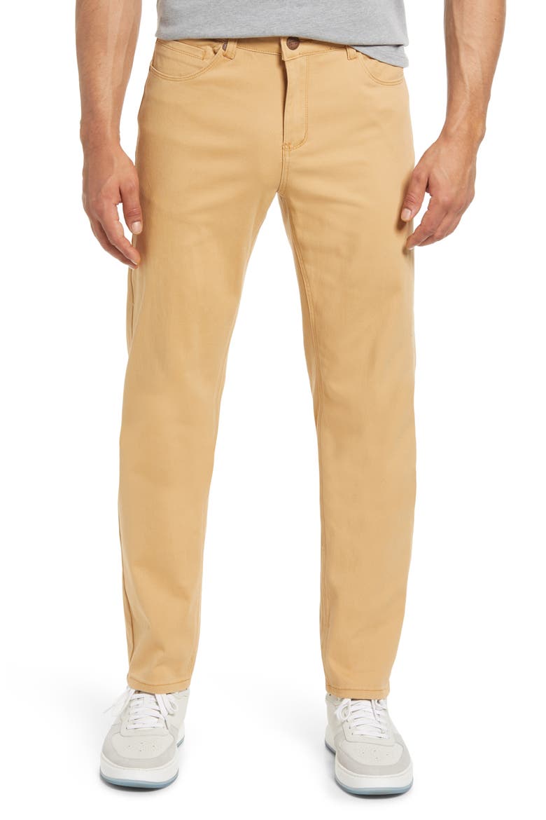 Men's Athletic Stretch Cotton Blend Chino Pants, Main, color, KHAKI