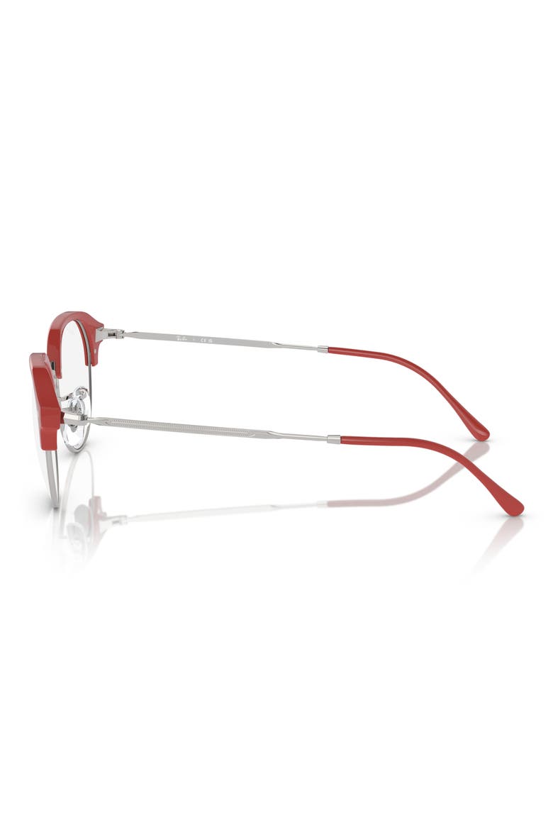 0RX7229 53mm Irregular Optical Glasses, Alternate, color, SILVER