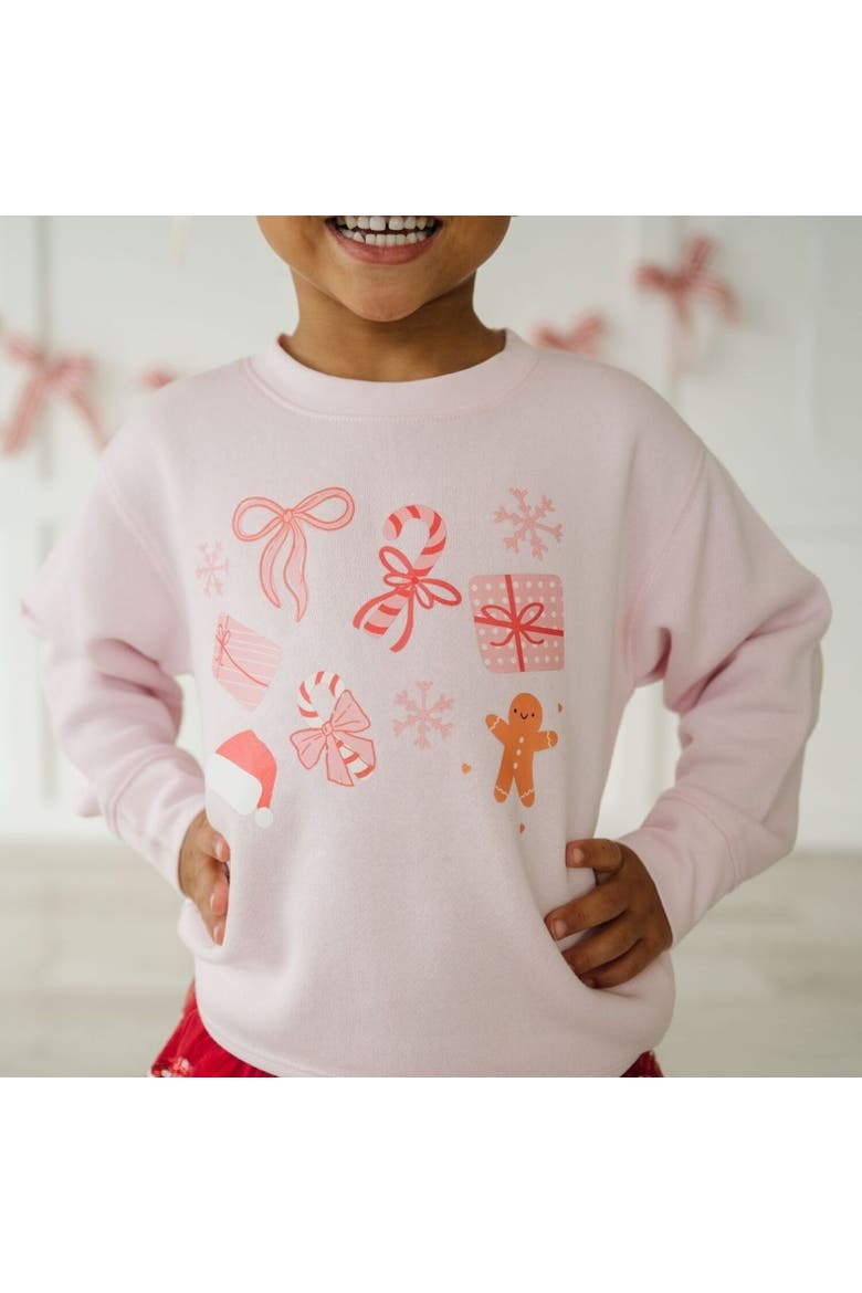 Christmas Fun Sweatshirt, Alternate, color, Ballet Pink