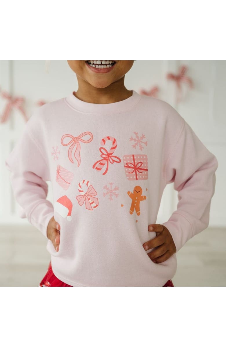 Sweet Wink Christmas Fun Sweatshirt, Alternate, color, Ballet Pink