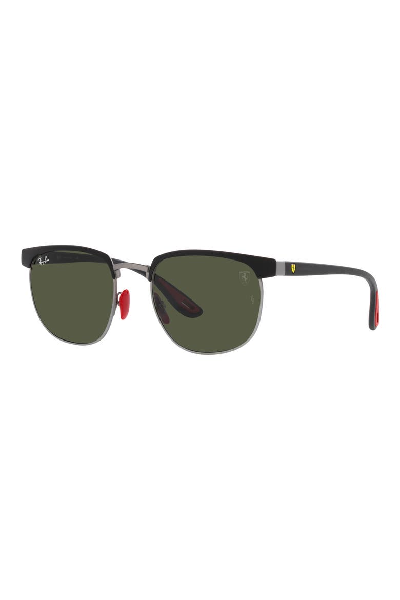 53mm Square Sunglasses, Alternate, color, MATTE GUNMETAL