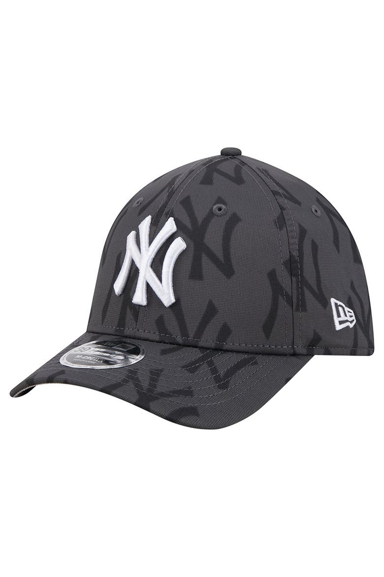 Men's New Era  Gray New York Yankees Halftone 39THIRTY Flex Hat, Main, color, Gray