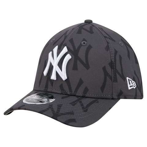 Men's New Era  Gray New York Yankees Halftone 39THIRTY Flex Hat