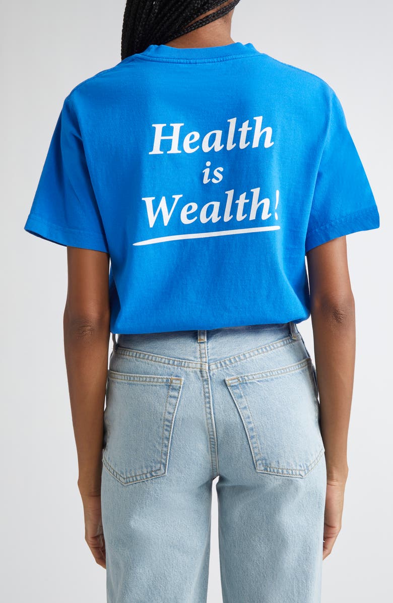 Health is Wealth Cotton Graphic T-Shirt