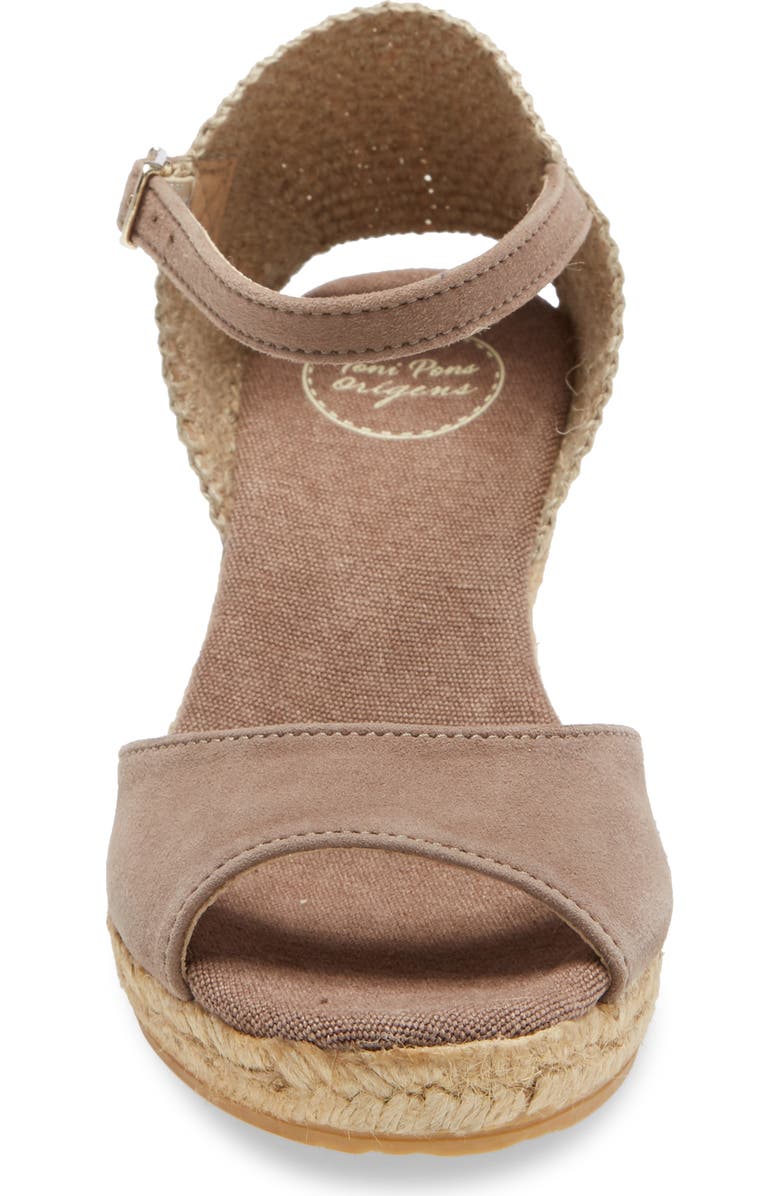 Toni Pons Llivia Wedge Sandal, Alternate, color, Taupe Suede