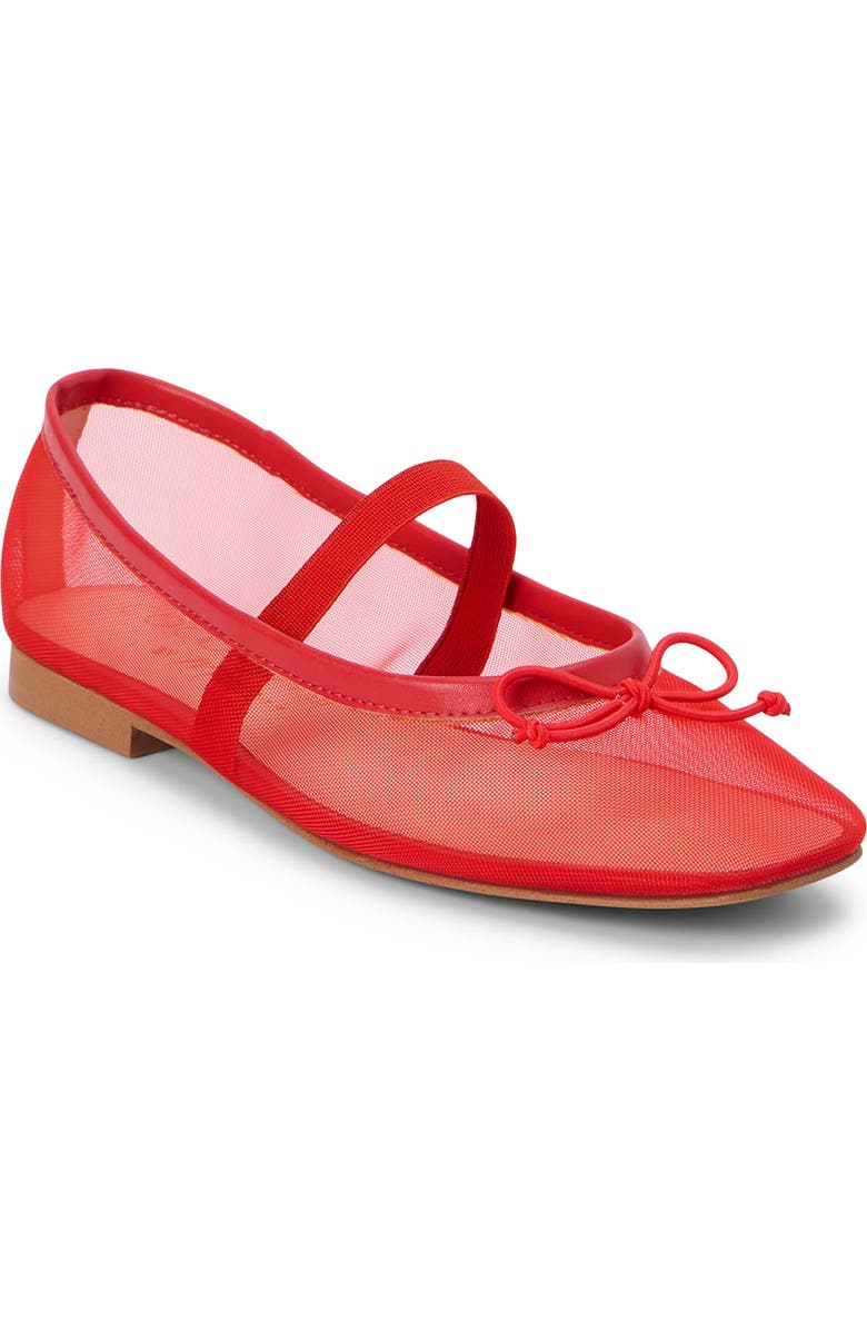 Coconuts by Matisse Bronx Mesh Ballerina Flat, Main, color, Cherry Red