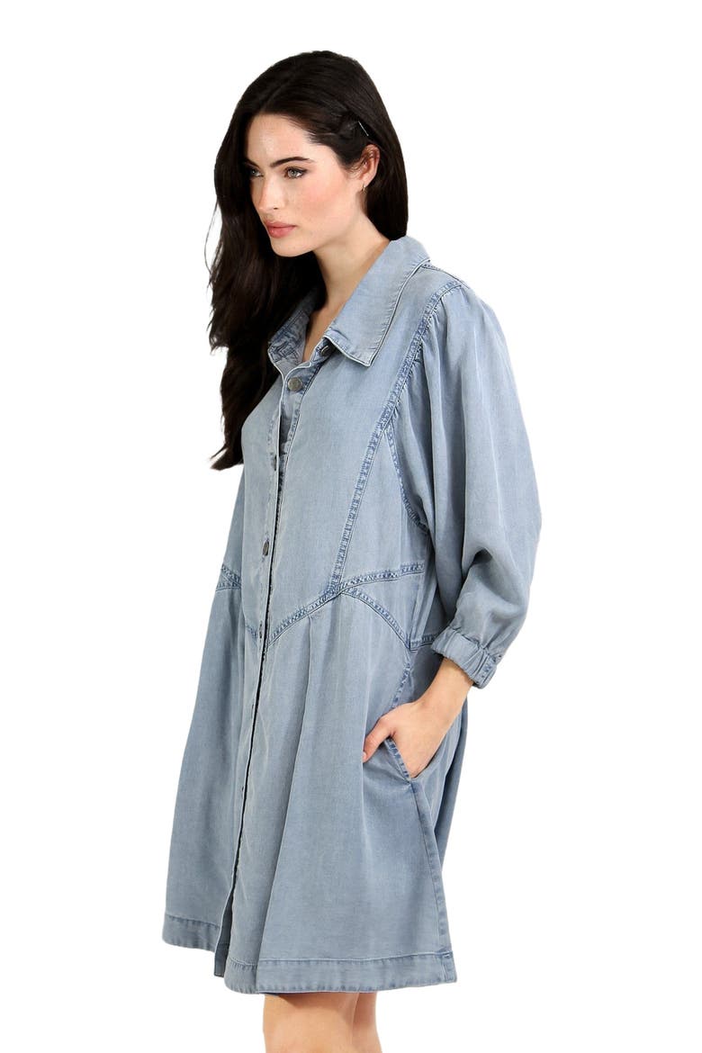Supercut Denim Dress, Alternate, color, Mid Denim