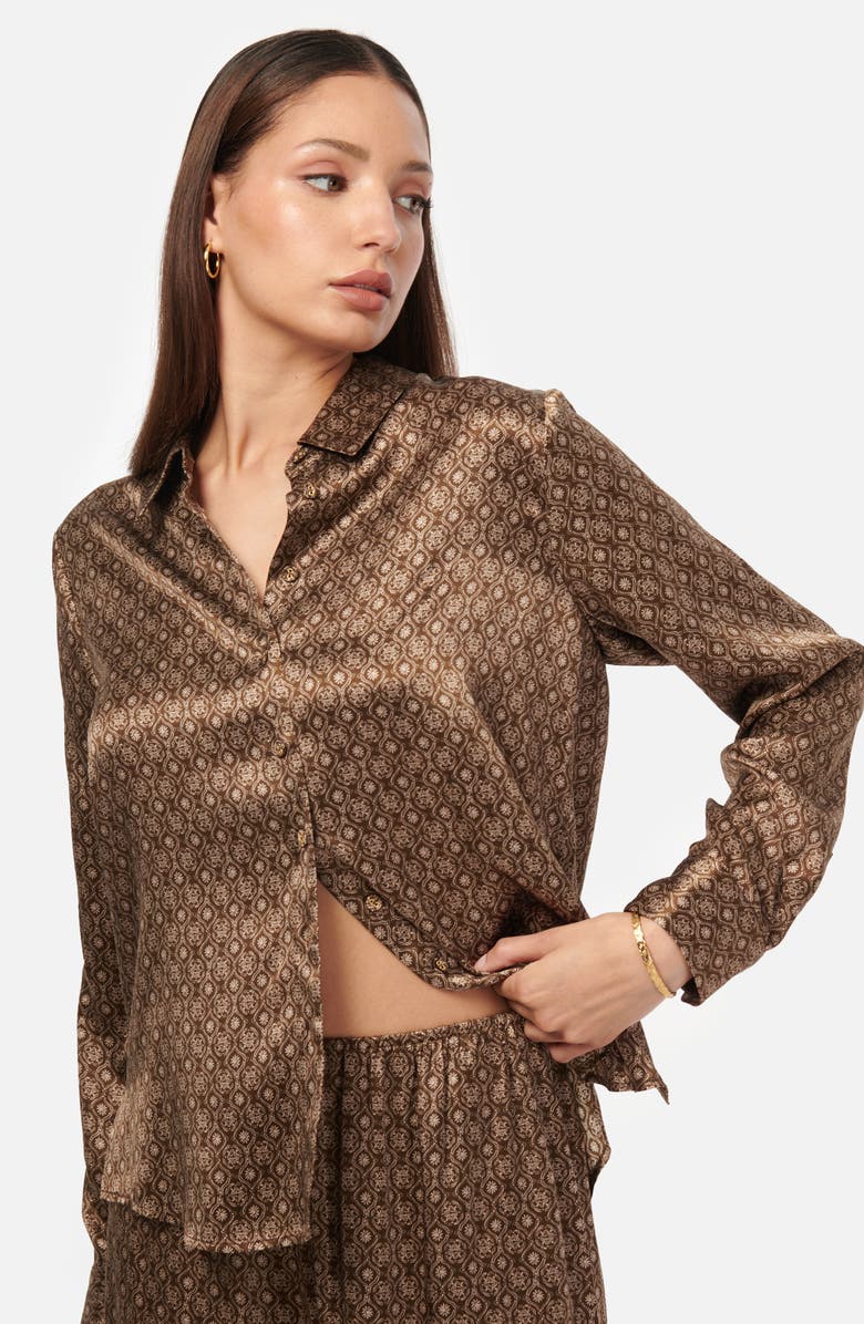 CAMI NYC Veronique Print Silk Shirt, Alternate, color, 