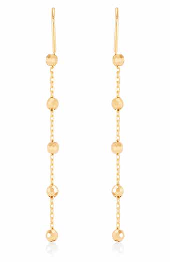 Frankie & Zoe Beaded Threader Drop Earrings