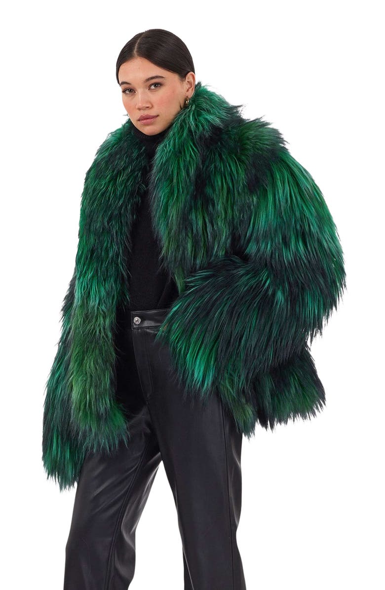 GORSKI Collared Goat Jacket, Alternate, color, Green