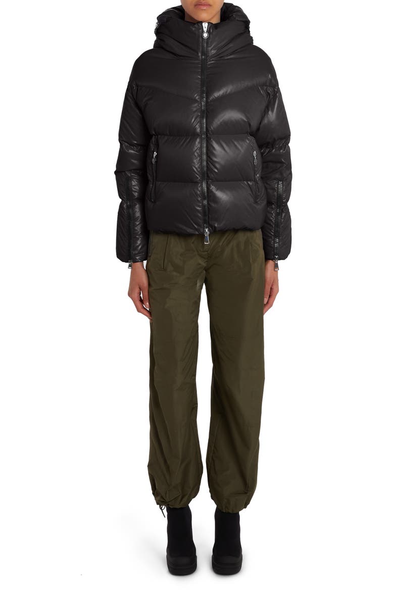 Huppe Nylon Down Puffer Jacket, Alternate, color, BLACK