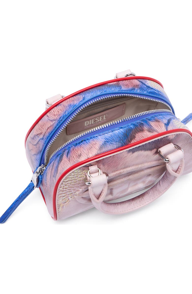 DIESEL<sup>®</sup> Mini 1DR Dome Faux Leather Bowling Bag, Alternate, color, Pink