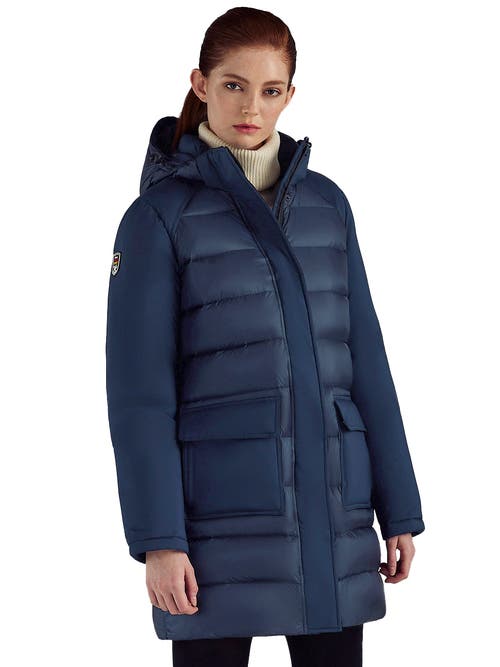 Triple F.a.t. Goose Two-tone Puffer Down Parka In Blue