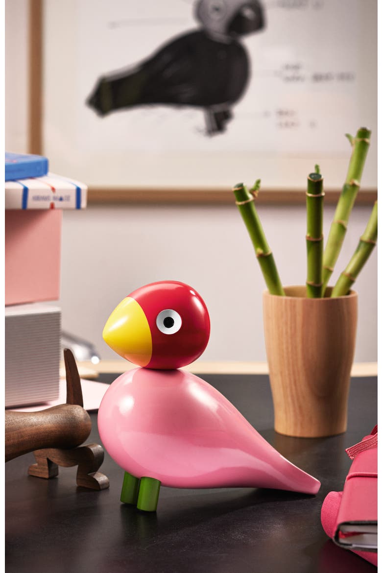 Kay Bojesen Songbird, Alternate, color, Rose/Red
