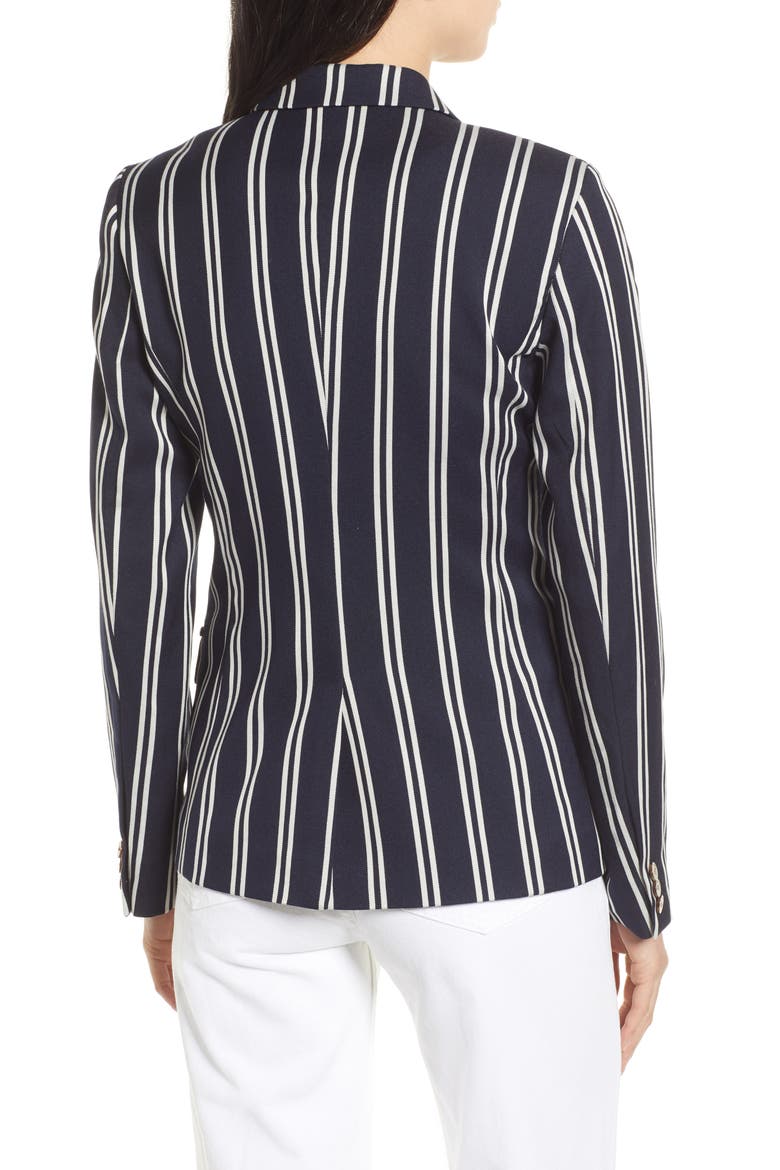 Classic Stripe Tailored Blazer, Alternate, color, COMBO R