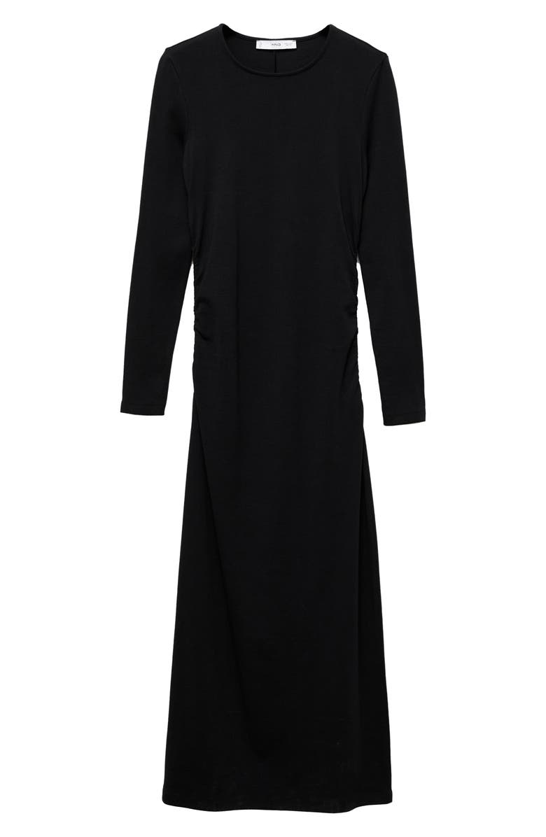 MANGO Long Sleeve Stretch Cotton Midi Dress, Alternate, color, 