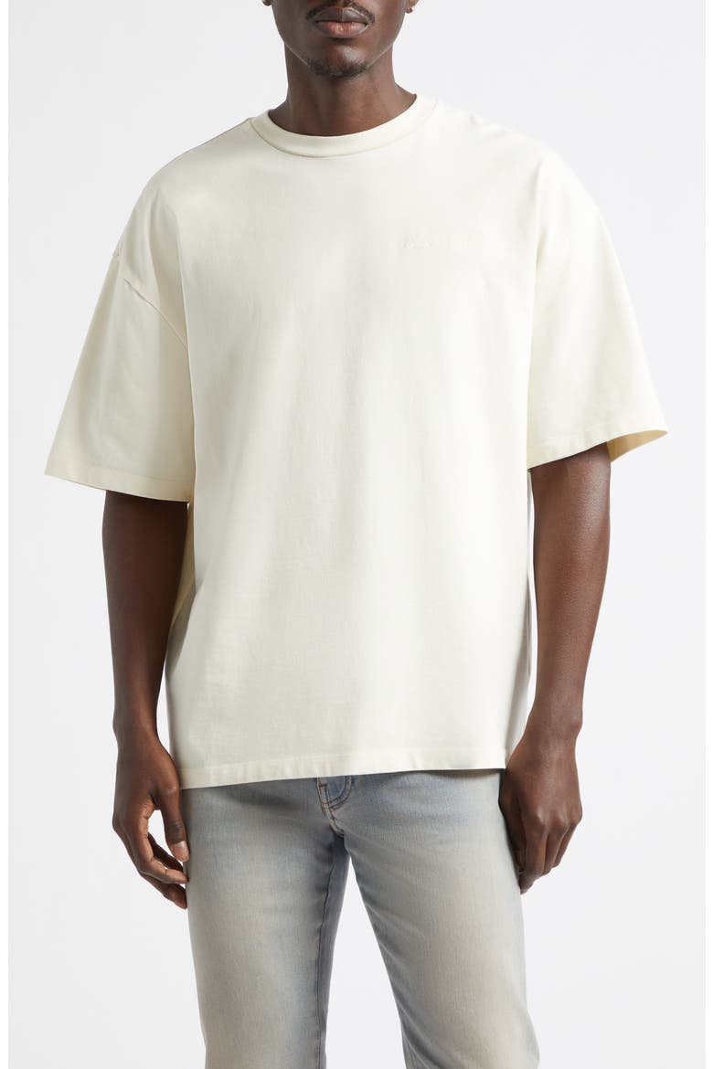 Oversize Gradient MA Bandana Patch Appliqué Skate T-Shirt, Main, color, IVORY