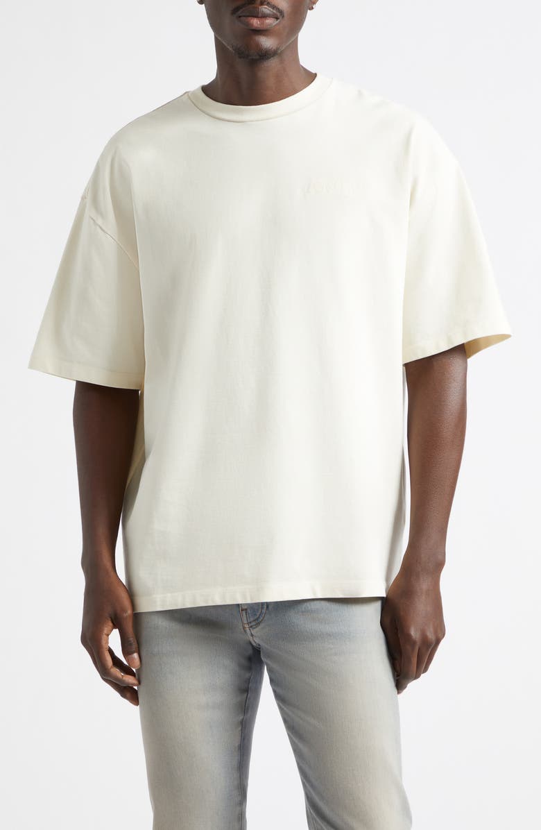 AMIRI Oversize Gradient MA Bandana Patch Appliqué Skate T-Shirt, Main, color, Ivory
