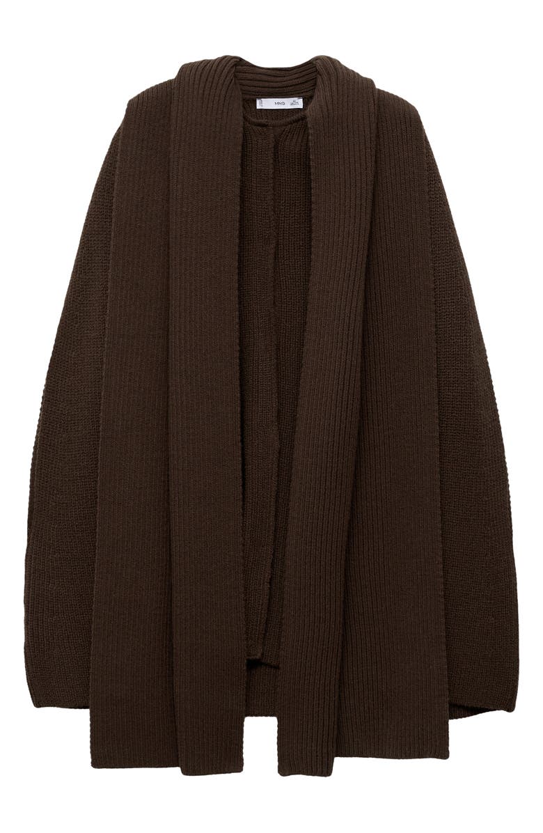 MANGO Scarf Detail Cape Cardigan, Alternate, color,