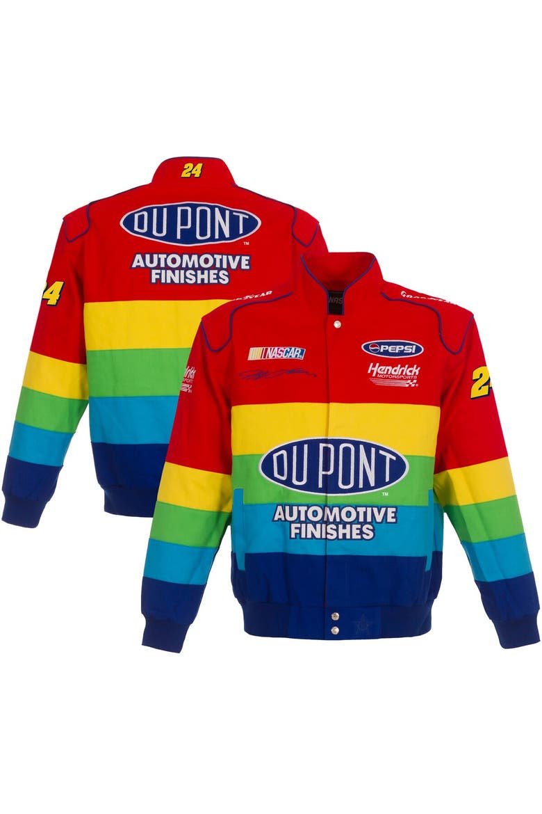 Men's JH Design Red/Blue Jeff Gordon Twill Uniform Full-Snap Jacket, Main, color, Red