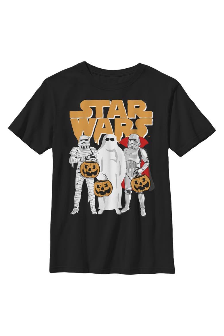 Boy's Star Wars A New Hope Stormtrooper Halloween Costumes  Graphic T-Shirt, Main, color, Black