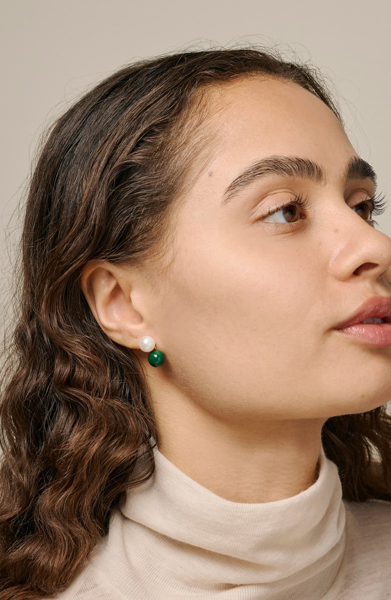 ENAMEL Copenhagen Columba Earrings, Alternate, color, Petrol Green