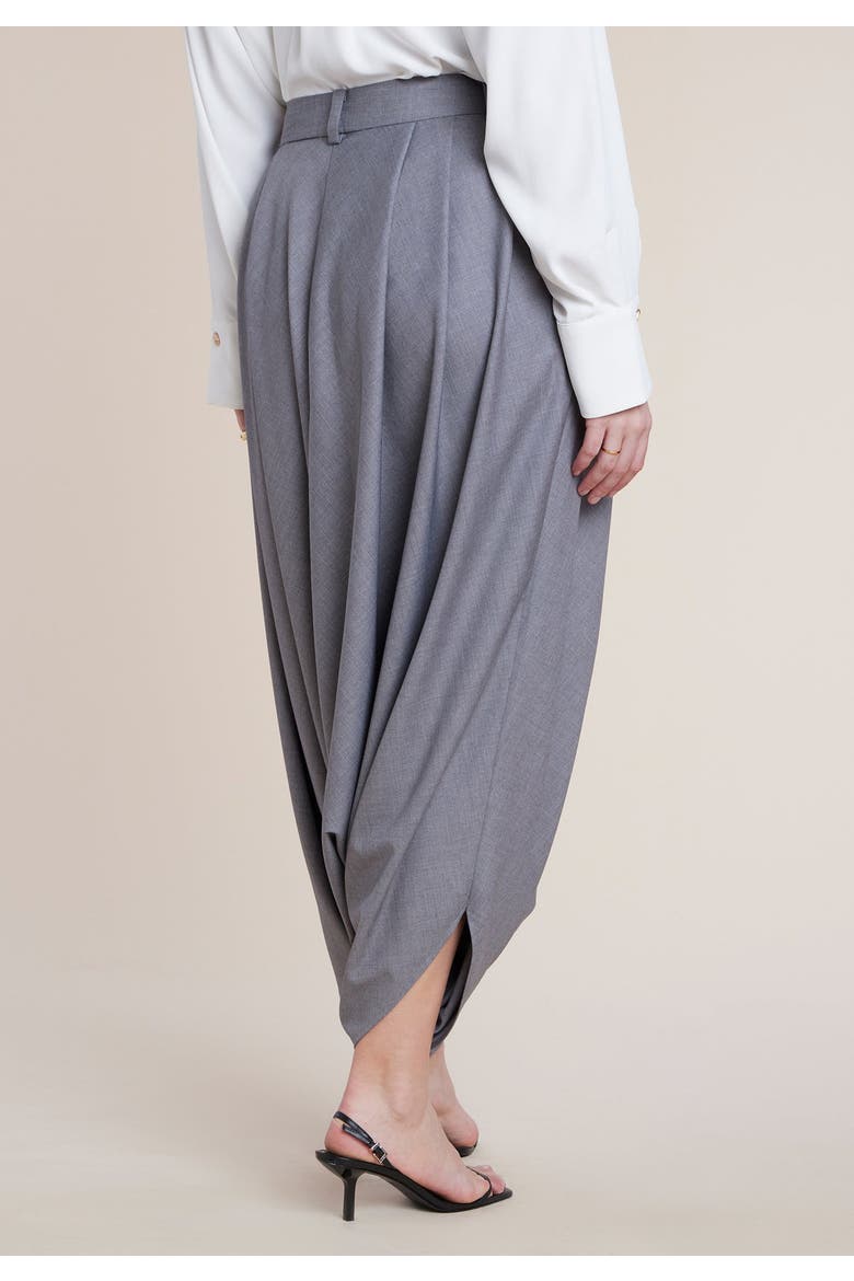 Super Draped Tailored Trouser, Alternate, color, HEATHER GREY