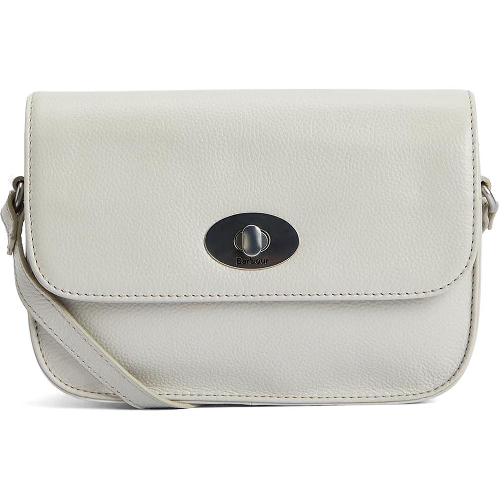 Barbour Isla Leather Crossbody Bag In Light Sand