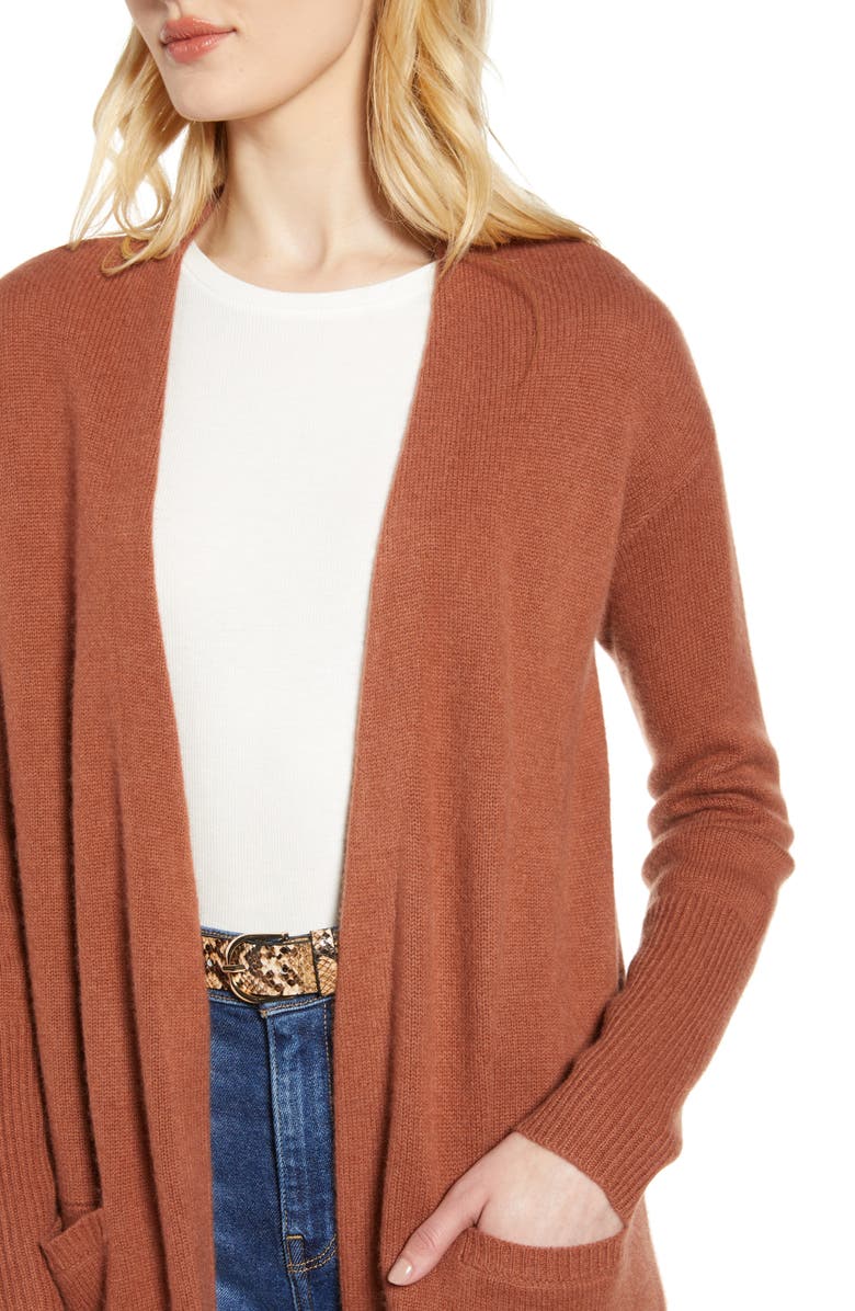 Halogen<sup>®</sup> Wool & Cashmere Long Cardigan, Alternate, color,