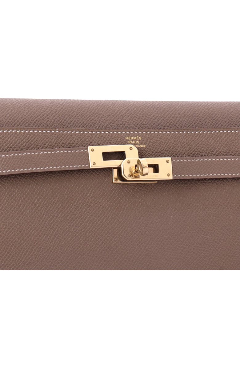 Pre-Owned Hermes Kelly Wallet Epsom Long, Alternate, color, Etoupe