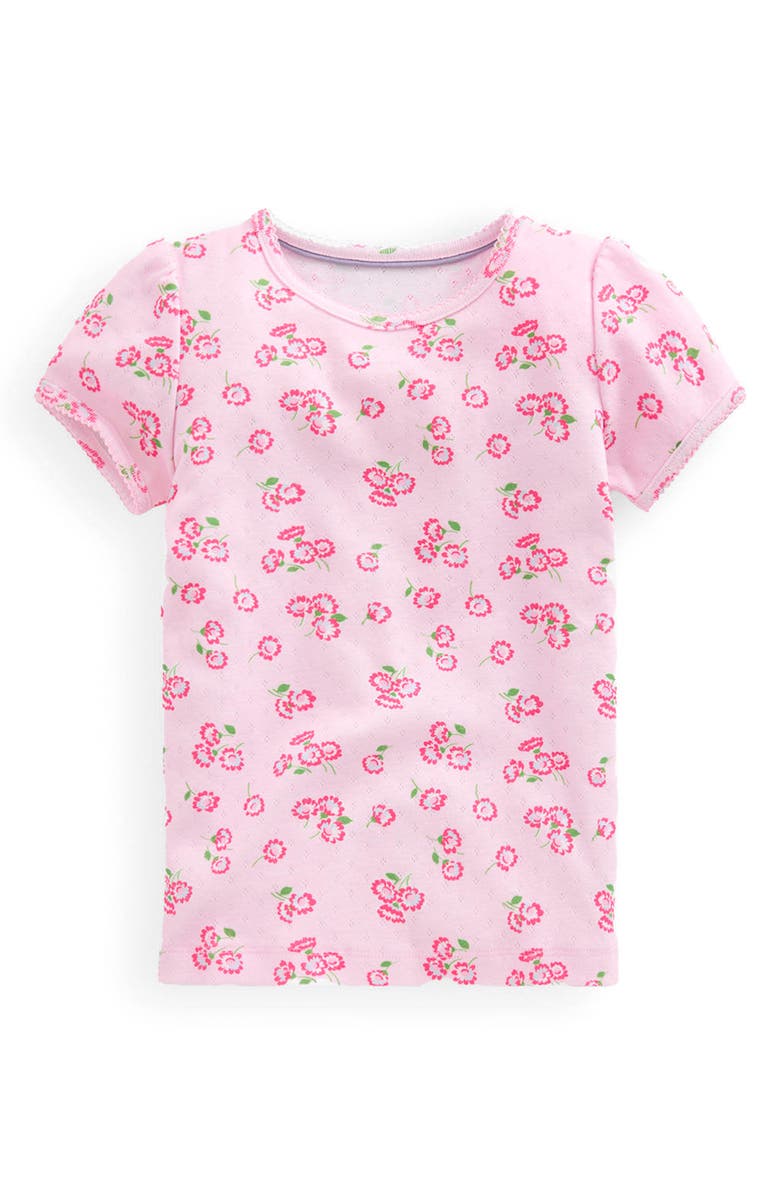 Mini Boden Kids' Embroidered Cotton T-Shirt, Main, color, Lotus Daisy