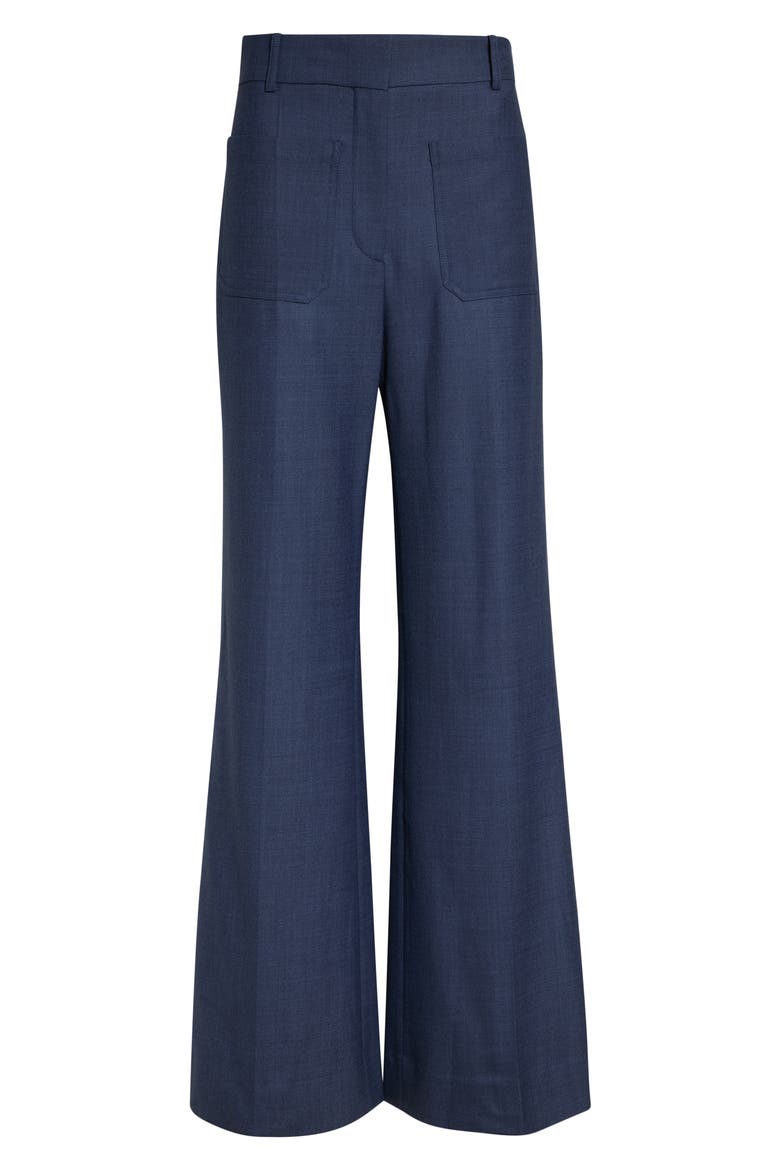 Alina High Waist Stretch Flare Pants, Alternate, color, DUSK BLUE MELANGE