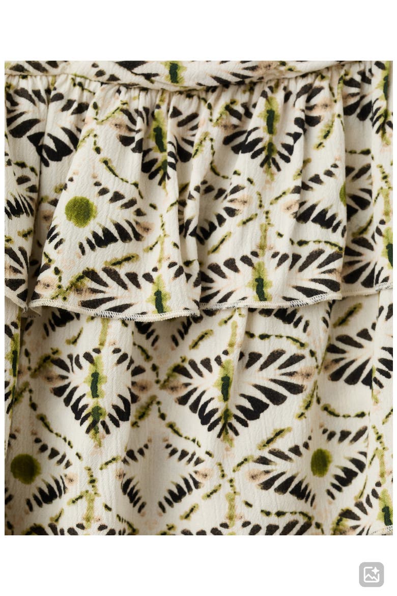 Kids' Ruffled Print Miniskirt, Alternate, color, ECRU