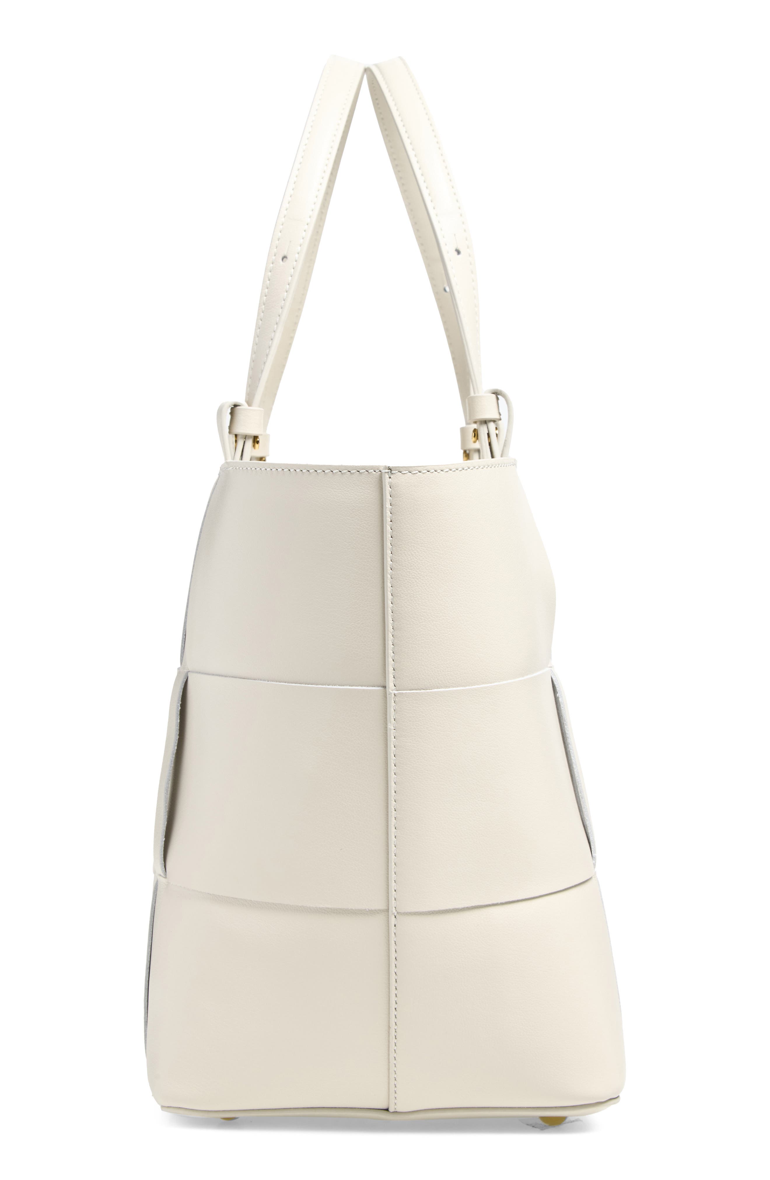The Florence Woven Leather Tote, Alternate, color, CHALK